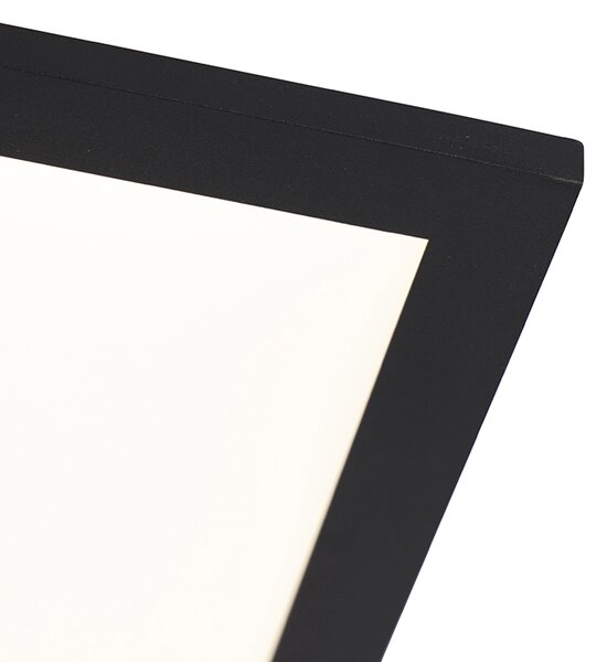 Plafoniera moderna nera con LED integrato 120 cm - Liv
