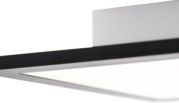 Plafoniera moderna nera con LED integrato 120 cm - Liv