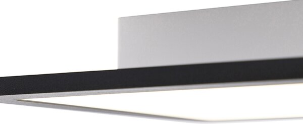 Plafoniera moderna nera con LED integrato 80 cm - Liv