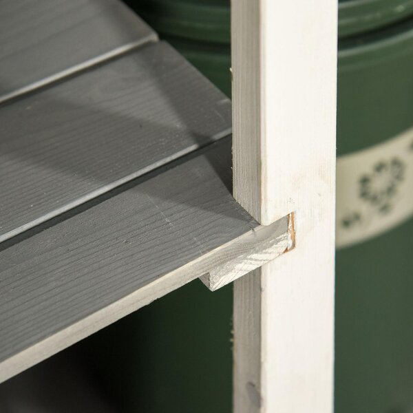 VivaGarden Armadietto da Esterno / Balcone in Legno 1 Anta Dimensioni 75x56x115 cm colore Grigio