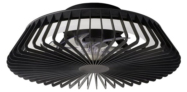 Ventilatore da soffitto LED Himalaya Mini nero DC silenzioso - Mantra Mantra Iluminación, Himalaya Mini, dimmerabile, Nero, Soggiorno, Plastica, Moderno