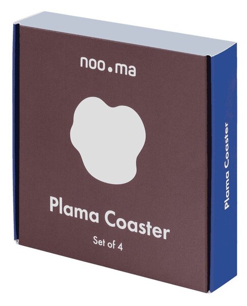 Set di sottobicchieri argentati in metallo 4 pz Plama – noo.ma