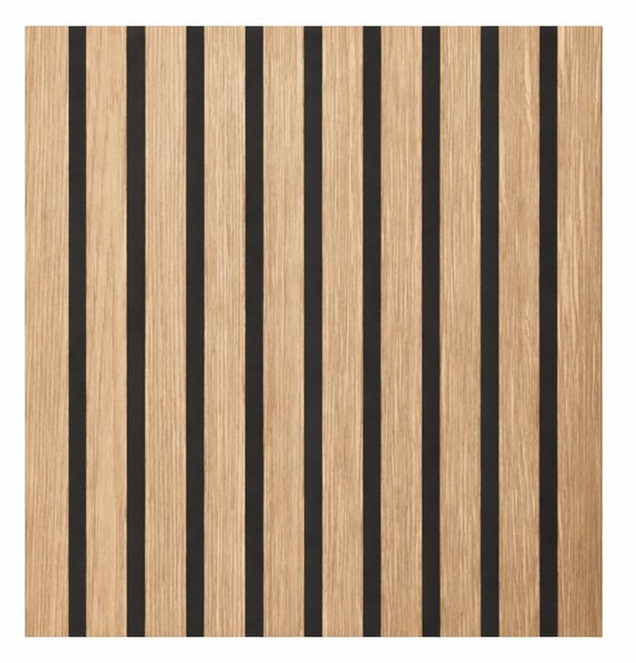 Divina Home Set 12 pz Pannello Decorativo a Listelli in Legno Doghe MDF e Feltro PET 60x60 Rivestimento Murale Fonoassorbente Rovere - DH104818