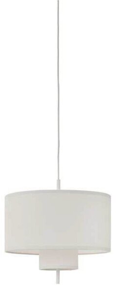 Lampada a sospensione New Works, Margin, dimmerabile, Bianco, Sala da pranzo, Tessuto / Tessile, Scandinavo