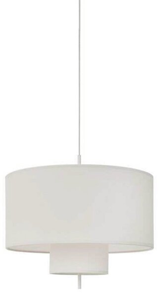 Lampada a sospensione New Works, Margin, dimmerabile, Bianco, Sala da pranzo, Tessuto / Tessile, Scandinavo