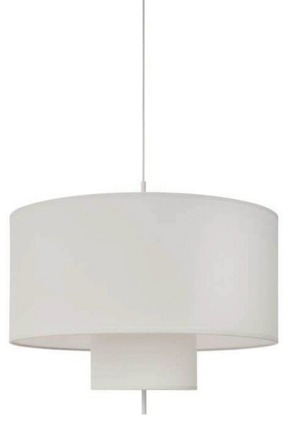 Lampada a sospensione New Works, Margin, dimmerabile, Bianco, Sala da pranzo, Tessuto / Tessile, Scandinavo