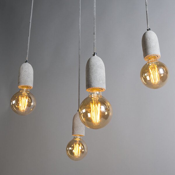 Lampada a sospensione industriale in cemento grigio - Cava 5