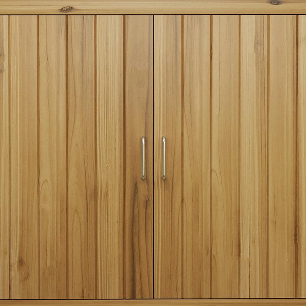 VivaGarden Armadietto da Esterno / Balcone in Legno 2 Ante Dimensioni 110x50x85 cm colore Marrone