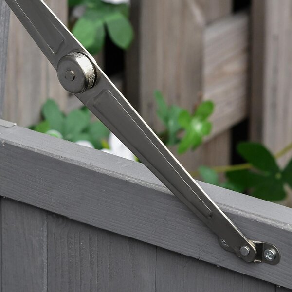 VivaGarden Armadietto da Esterno / Balcone in Legno 2 Ante Dimensioni 74x43x88 cm colore Grigio