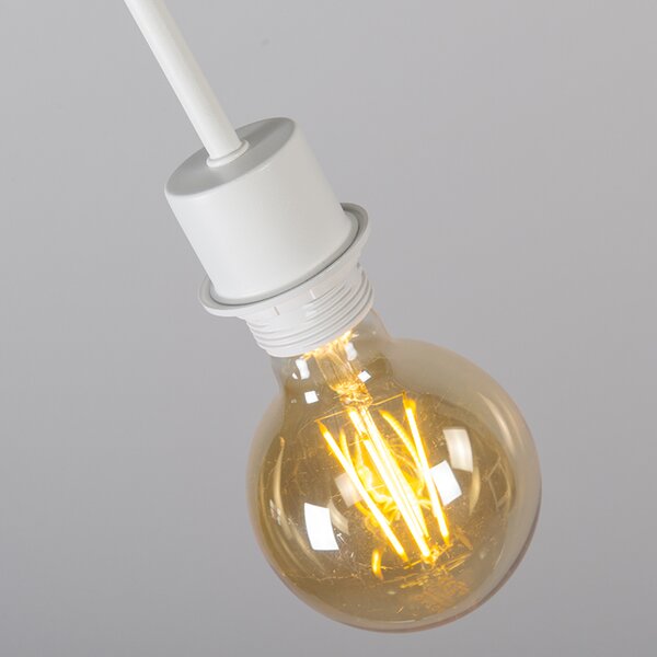 Lampada a sospensione moderna bianca con paralume 45 cm color tortora - Combi 1
