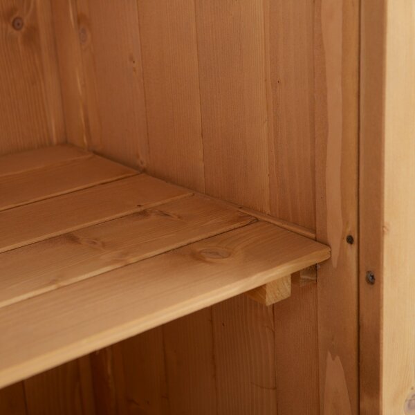 VivaGarden Armadietto da Esterno / Balcone in Legno 2 Ante Dimensioni 74x43x88 cm colore Legno naturale