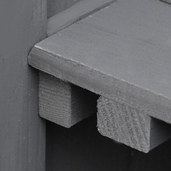 VivaGarden Armadietto da Esterno / Balcone in Legno 2 Ante Dimensioni 74x43x88 cm colore Grigio