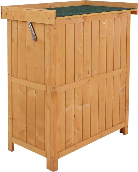 VivaGarden Armadietto da Esterno / Balcone in Legno 2 Ante Dimensioni 74x43x88 cm colore Legno naturale