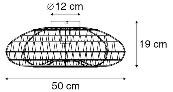 Lampada da soffitto retrò intelligente bianca incl. Wifi A60 - Lina