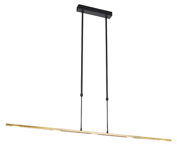 Lampada a sospensione nera con oro incl. LED dimmerabile - Bold