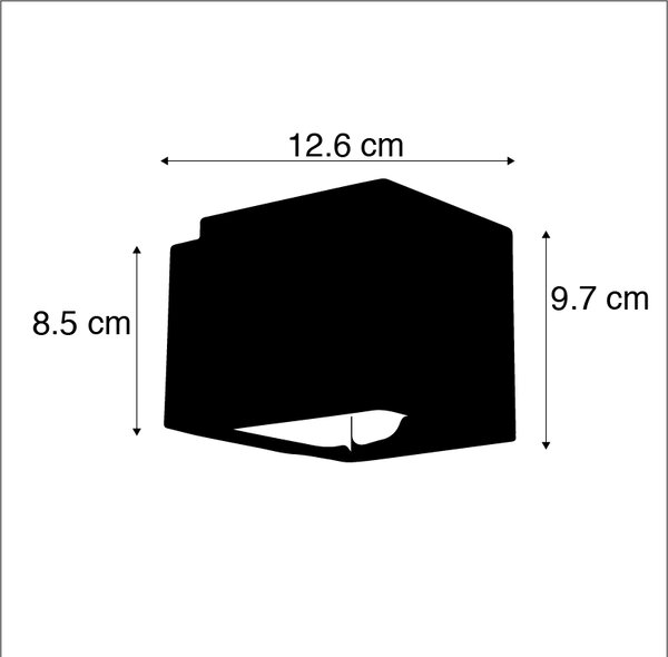 Set di 2 applique di design nero/oro con LED - Caja
