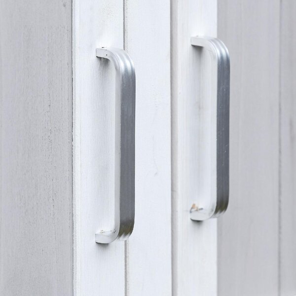 VivaGarden Armadio da Esterno / Balcone in Legno 2 Ante Dimensioni 77x58x175 cm colore Grigio