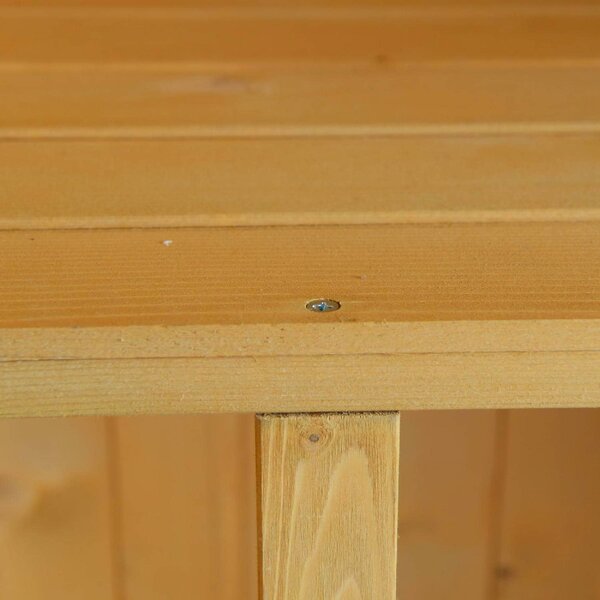 VivaGarden Armadio da Esterno / Balcone in Legno 2 Ante Dimensioni 87x46.5x160 cm colore Legno Naturale