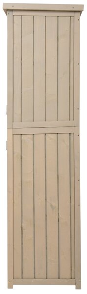 VivaGarden Armadio da Esterno / Balcone in Legno 2 Ante Dimensioni 87x46.5x160 cm colore Grigio
