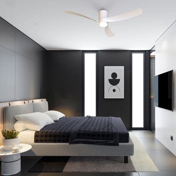 Ventilatore da soffitto LED Nemo II L bianco DC silenzioso CCT - Mantra Mantra Iluminación, Nemo II L, dimmerabile, Bianco, Soggiorno, Metallo, Moderno