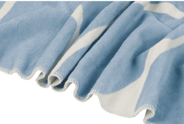 Coperta blu/color crema 150x200 cm Felu – noo.ma