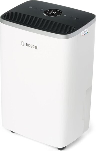 Bosch Deumidificatore Portatile per la casa muffa 16 Litri in 24 Ore Tanica 2.5 Litri con Filtro HEPA 2 in 1 colore Bianco - DRY4000