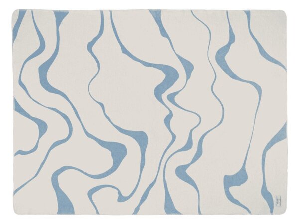 Coperta blu/color crema 150x200 cm Felu – noo.ma
