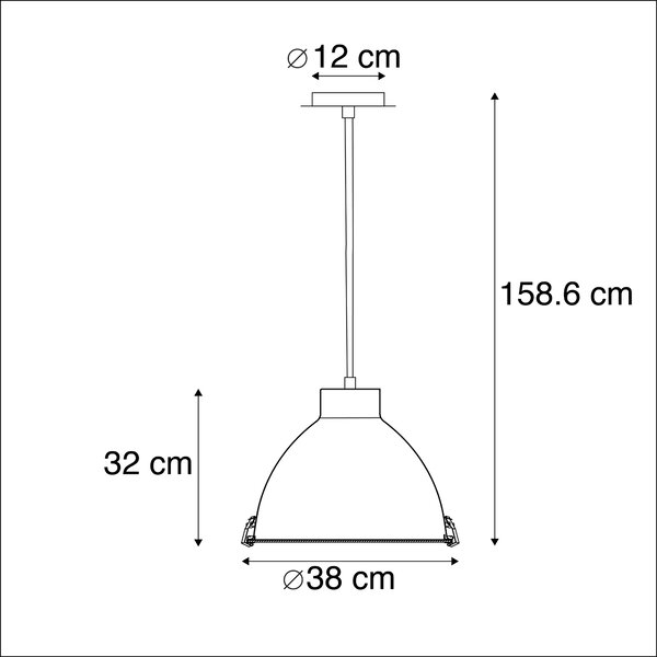 Set di 2 lampade a sospensione in alluminio 38 cm dimmerabili - Anteros