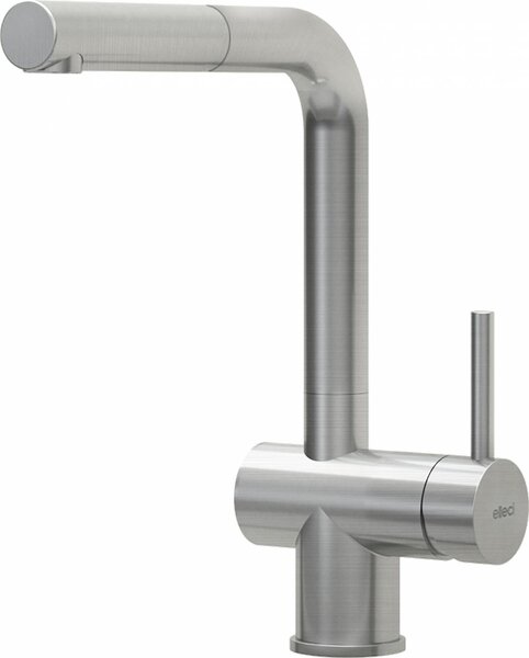 ELLECI Miscelatore Cucina con Beccuccio Estraibile Leva Sanitaria colore Inox Aluna Plus - MIKA02IN