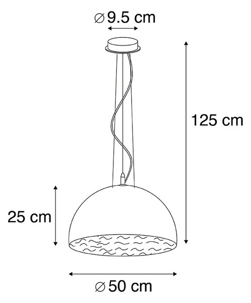 Lampada a sospensione moderna bianca 50 cm - Magna