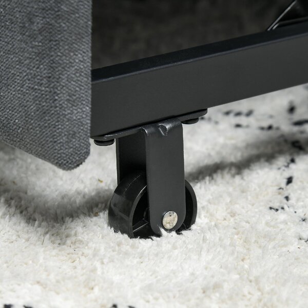 DecHome Divano Letto Clic-Clac 2 Posti Moderno in Velluto Dimensioni 148x87x88 cm colore Grigio