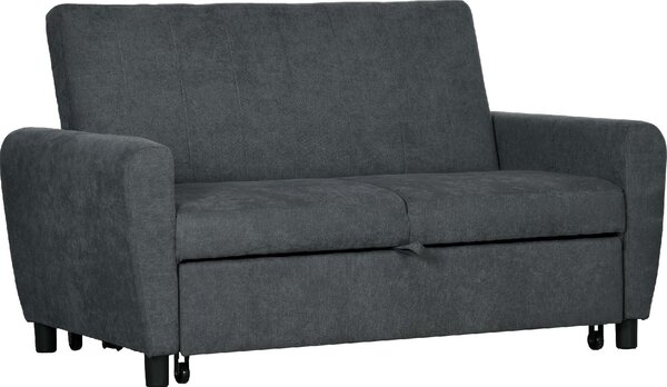 DecHome Divano Letto Clic-Clac 2 Posti Moderno in Velluto Dimensioni 148x87x88 cm colore Grigio