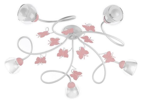 ONLI - Lampadario a plafone per bambini BUTTERFLY 5xE14/6W/230V
