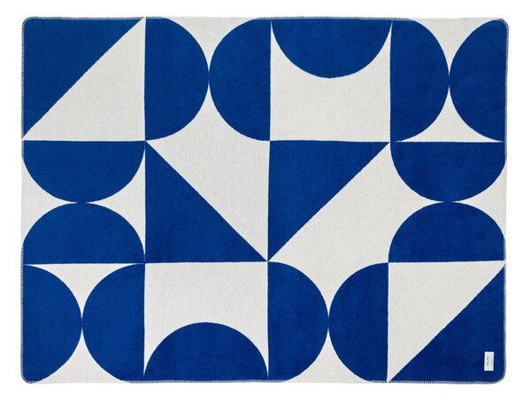 Coperta blu/color crema 150x200 cm Tul – noo.ma