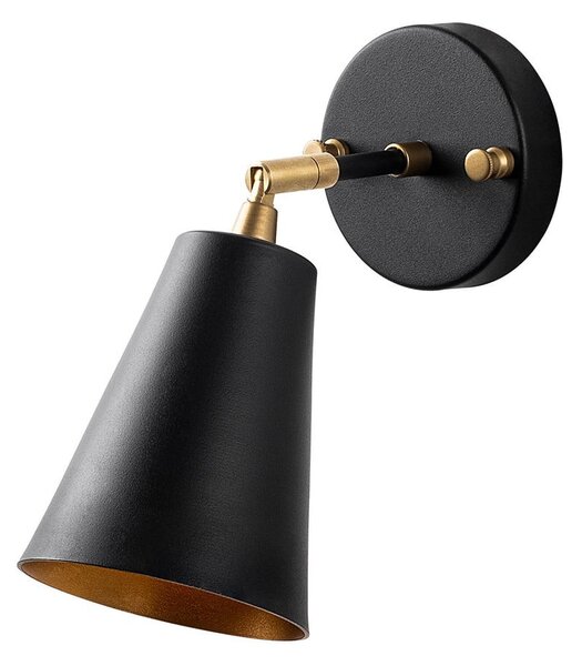 Lampada da parete nera/dorata ø 10 cm Evander – Opviq lights