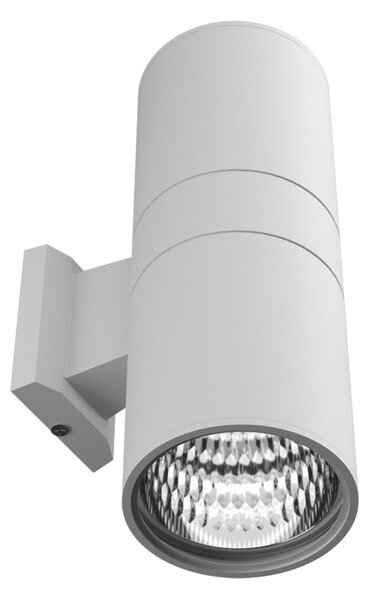 Applique Cilindrica Bidirezionale XL IP54 Con 2 basi E27 - Bianca