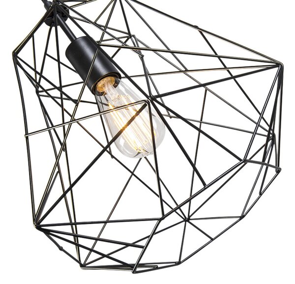 Lampada a sospensione industriale smart nera con WiFi ST64 - Framework Basic
