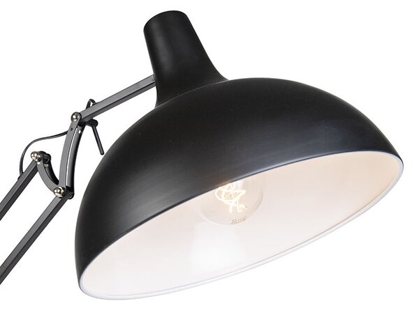 Lampada da terra industriale nera regolabile - Hobby