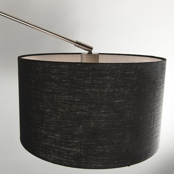 Lampada a sospensione in acciaio con paralume 35 cm nero regolabile 2 luci - Blitz