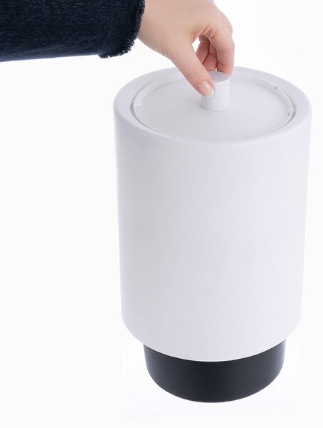 Cestino per la spazzatura bianco in plastica 6 l – Orion