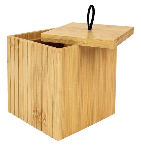 Organizer da bagno di colore naturale in bambù per dischetti di cotone Hanoi – douceur d'intérieur