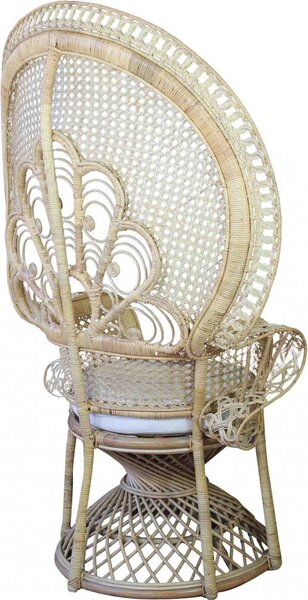 VivaGarden Poltrona da Esterno con Cuscini in fibra naturale Dimensioni 105x68x147 cm colore Beige - Sunset