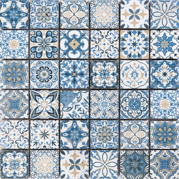 Mosaico pietra naturale Capri blu sp. 8 mm