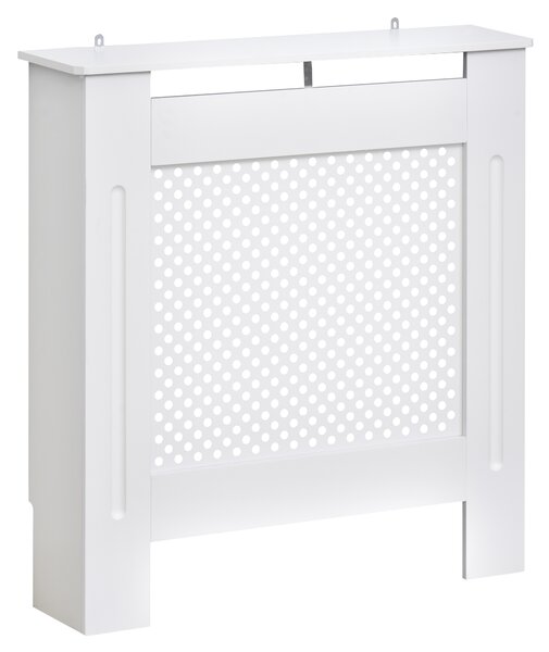 HOMCOM Copritermosifone in Legno Copertura Moderna 78 × 82 × 19cm Verniciato Bianco