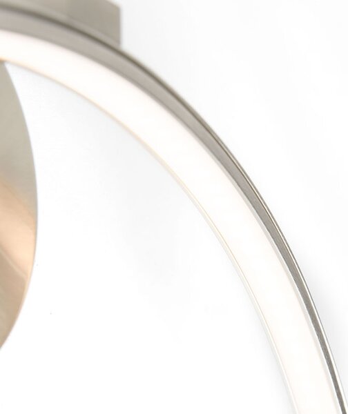 Applique da parete moderna in acciaio con LED e dimmer touch - Arch