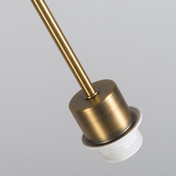 Lampada a sospensione moderna bronzo con paralume 45 cm nero - Combi 1