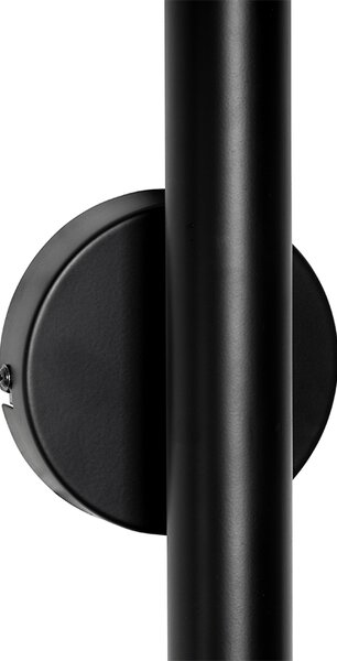 Applique da parete Art Déco nera 2 luci - Tubi