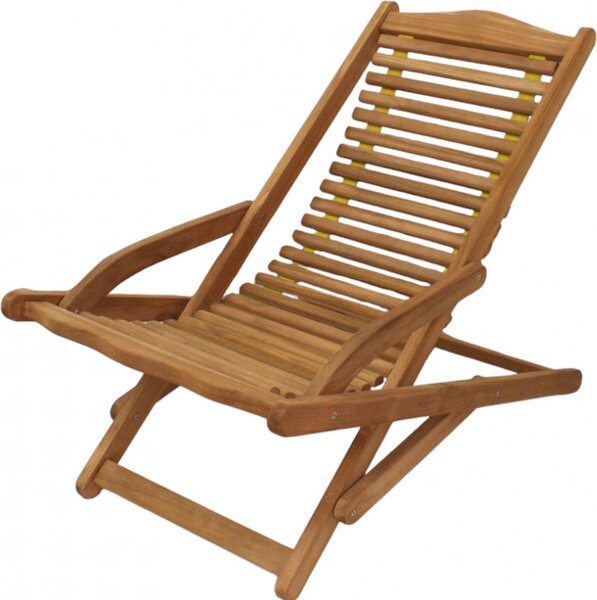 VivaGarden Sdraio da Giardino Pieghevole in Legno Dimensioni 102x65x85h cm colore Legno