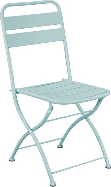 VivaGarden Sedia da Giardino Pieghevole in Acciaio Dimensioni 42x50x88h cm colore Verde - Petalo