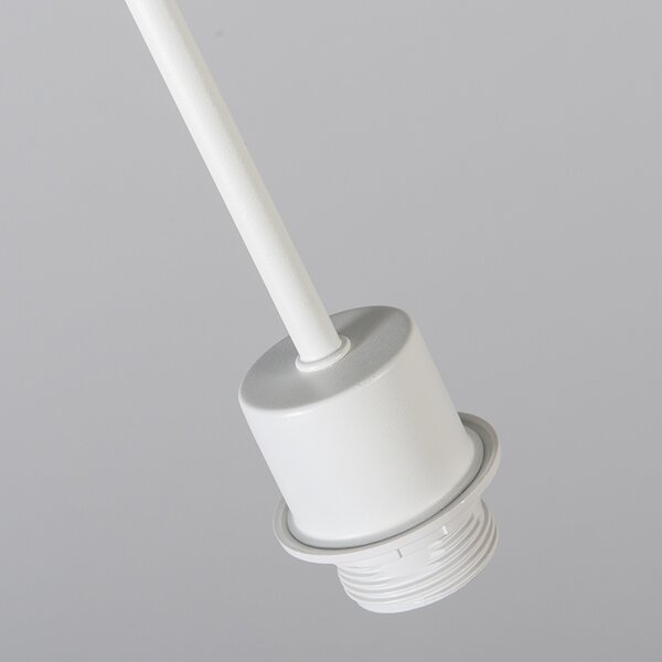 Lampada a sospensione moderna bianca con paralume 45 cm color tortora - Combi 1
